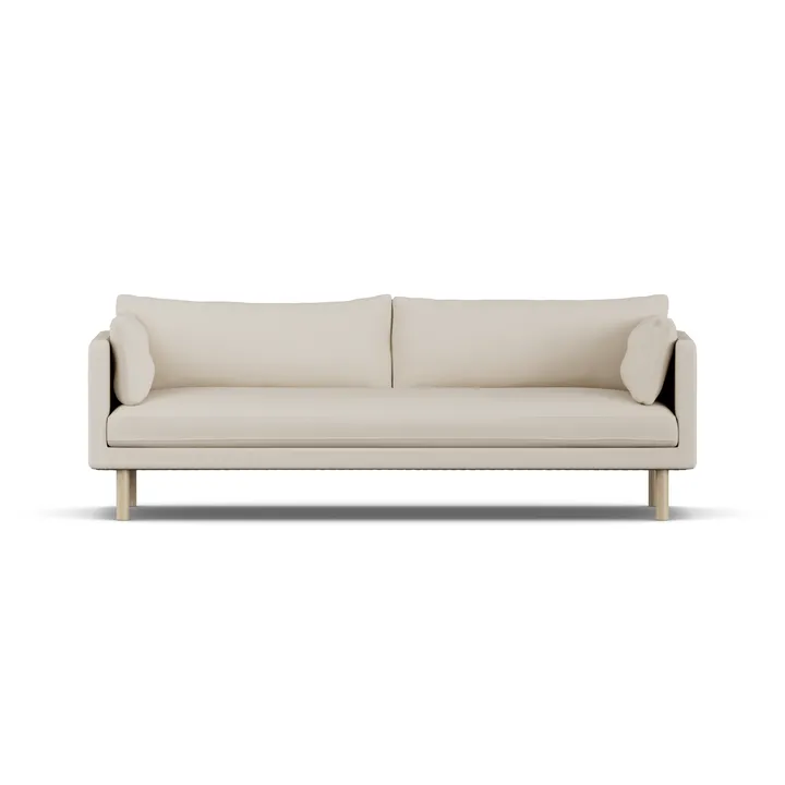 Linnevik soffa - Jump Beige 1956-vitoljad ek, 4-sits, utan kappa - 1898