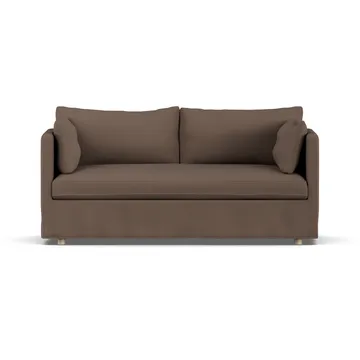 Linnevik soffa - Jump brown 1955-vitoljad ek, 2-sits, med kappa - 1898
