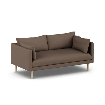 Linnevik soffa - Jump Brown 1955-vitoljad ek, 2-sits, utan kappa - 1898