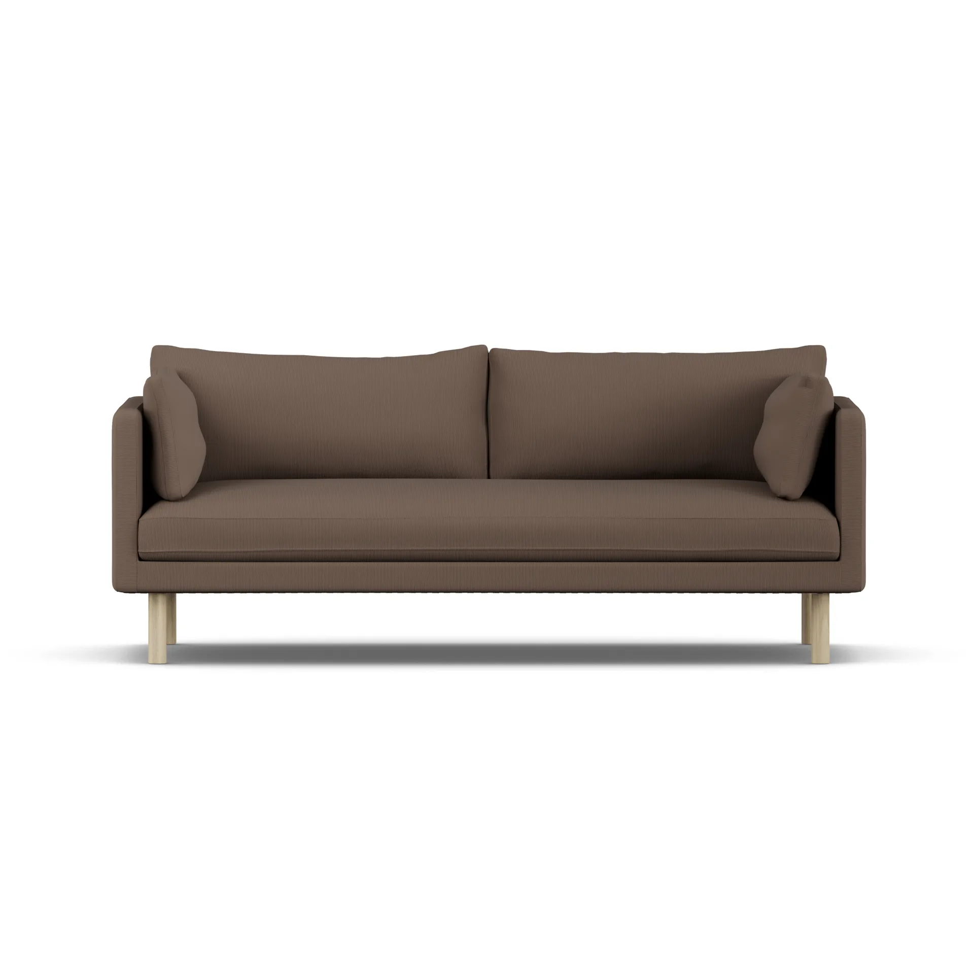 Linnevik soffa, Jump Brown 1955-vitoljad ek, 3-sits, utan kappa 1898