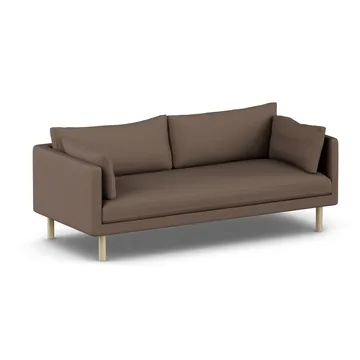 Linnevik soffa - Jump Brown 1955-vitoljad ek, 3-sits, utan kappa - 1898