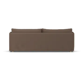 Linnevik soffa - Jump brown 1955-vitoljad ek, 4-sits, med kappa - 1898