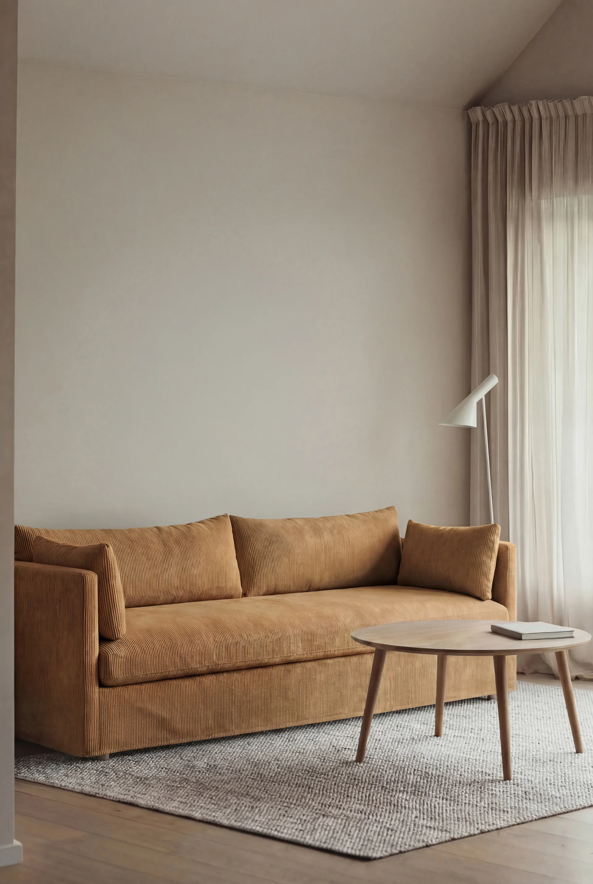 Linnevik soffa, Jump honey 1959-vitoljad ek, 4-sits, med kappa 1898