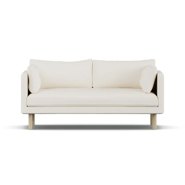 Linnevik soffa - Jump Off White 1954-vitoljad ek, 2-sits, utan kappa - 1898
