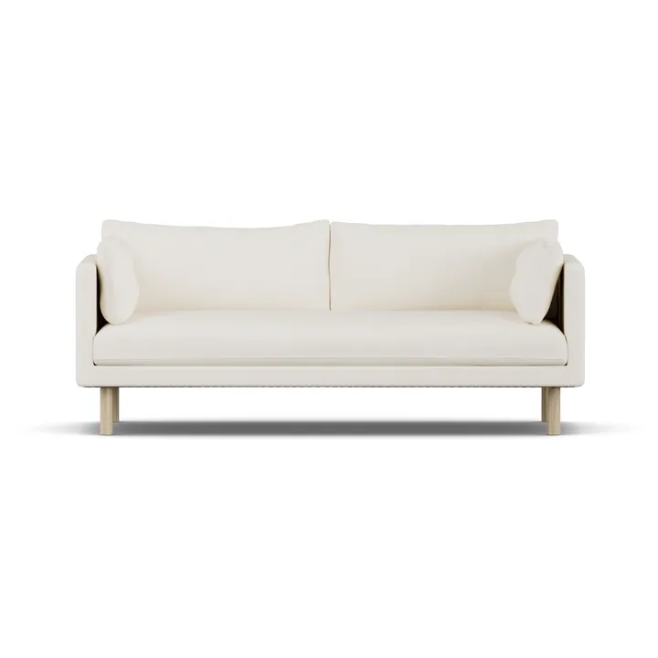 Linnevik soffa - Jump Off White 1954-vitoljad ek, 3-sits, utan kappa - 1898