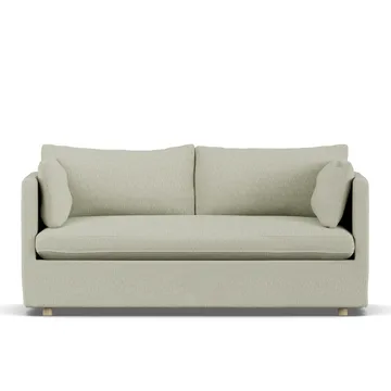 Linnevik soffa - Luiza Beige 3981-vitoljad ek, 2-sits, med kappa - 1898