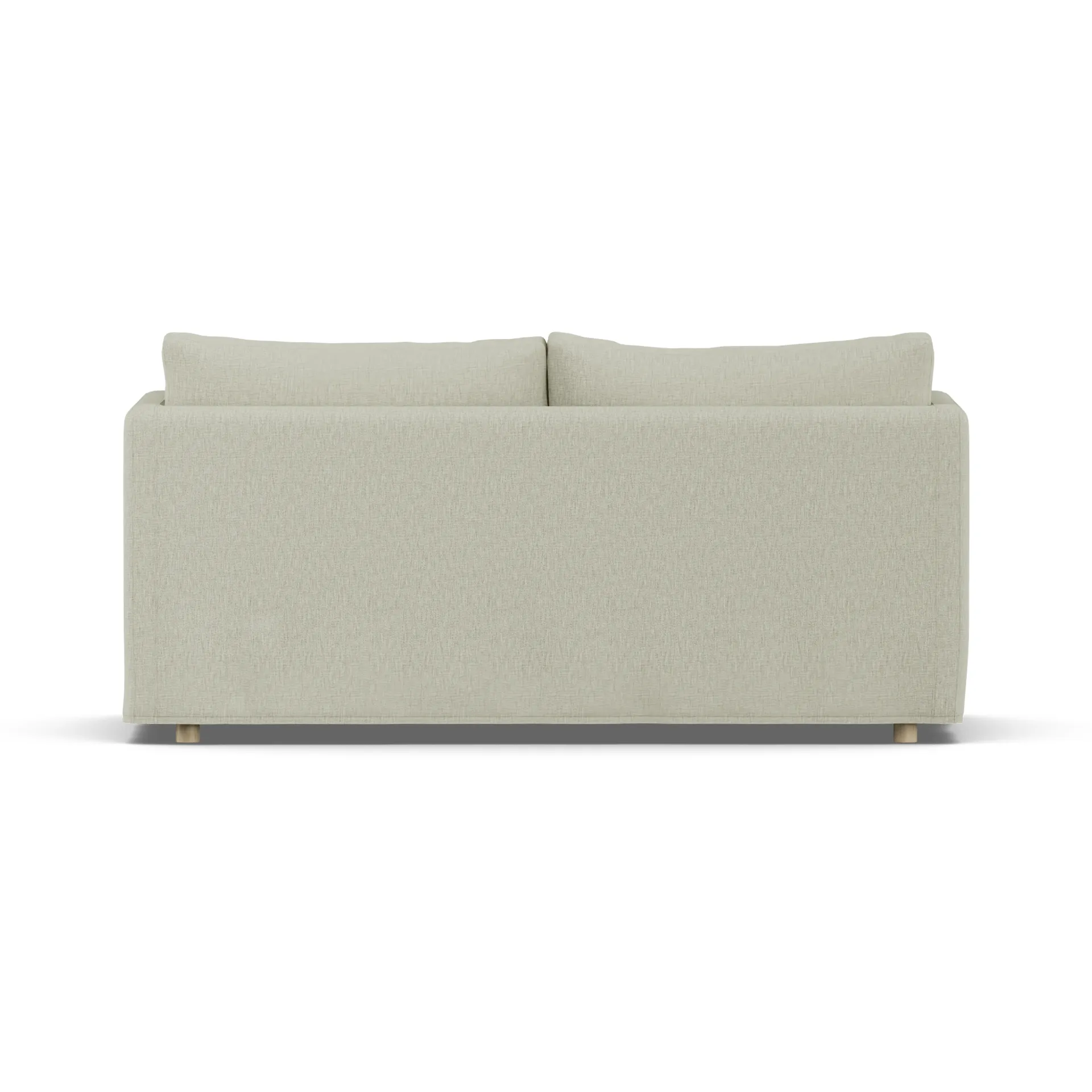 Linnevik soffa, Luiza Beige 3981-vitoljad ek, 2-sits, med kappa 1898