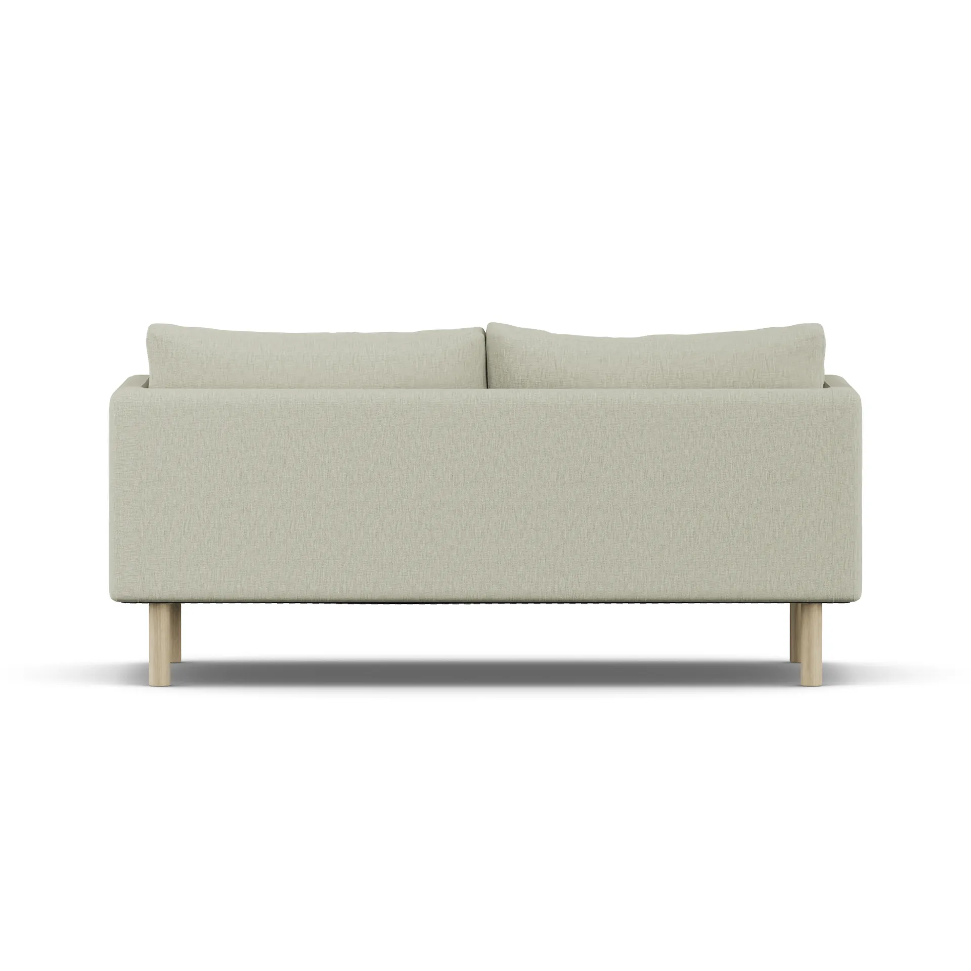 Linnevik soffa, Luiza Beige 3981-vitoljad ek, 2-sits, utan kappa 1898