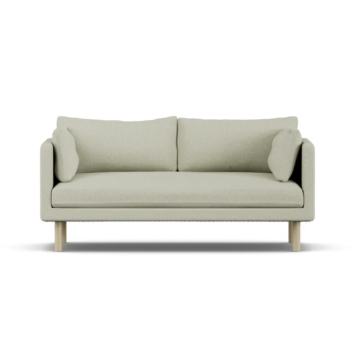 Linnevik soffa - Luiza Beige 3981-vitoljad ek, 2-sits - 1898