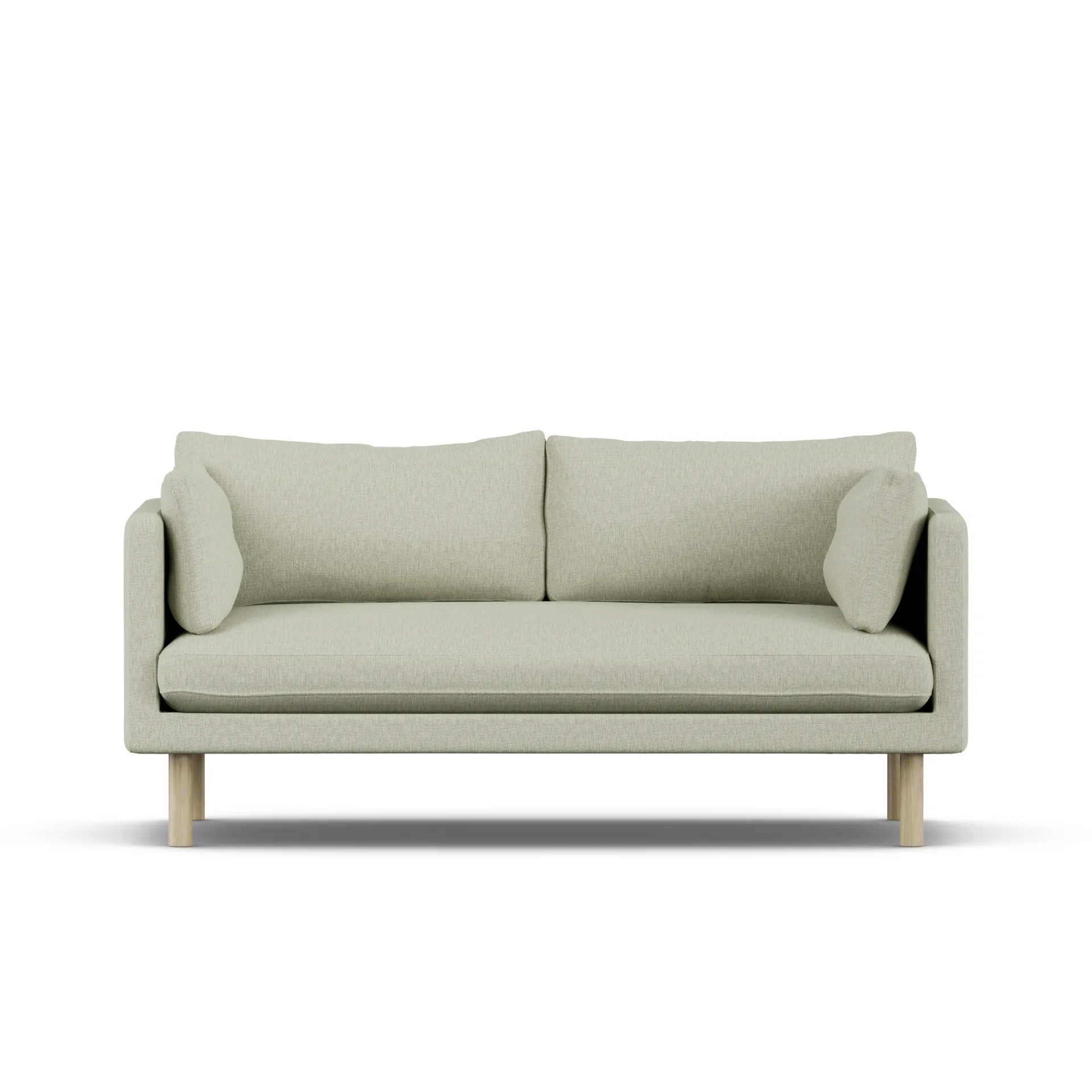 Linnevik soffa, Luiza Beige 3981-vitoljad ek, 2-sits 1898