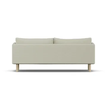 Linnevik soffa - Luiza Beige 3981-vitoljad ek, 3-sits, utan kappa - 1898