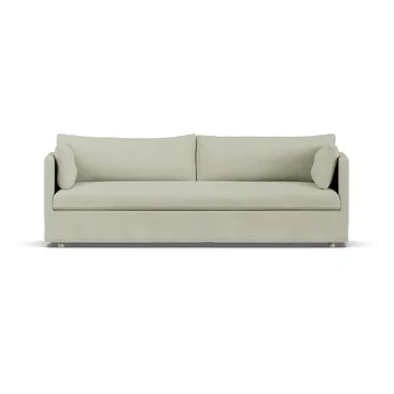 Linnevik soffa - Luiza beige 3981-vitoljad ek, 4-sits, med kappa - 1898