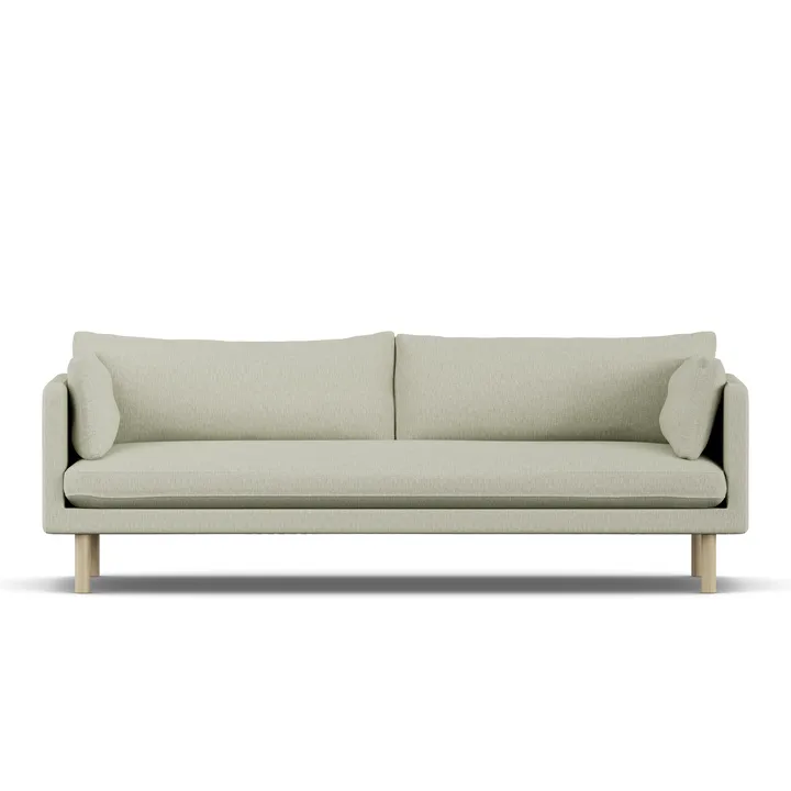 Linnevik soffa - Luiza Beige 3981-vitoljad ek, 4-sits - 1898
