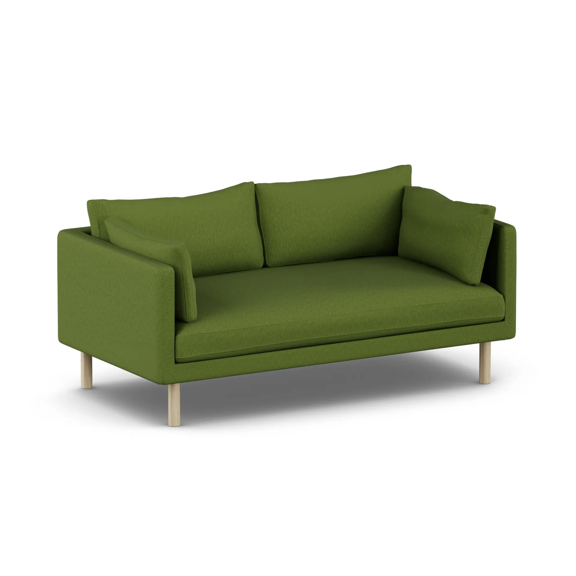 Linnevik soffa, Luiza Green 3975-vitoljad ek, 2-sits, utan kappa 1898