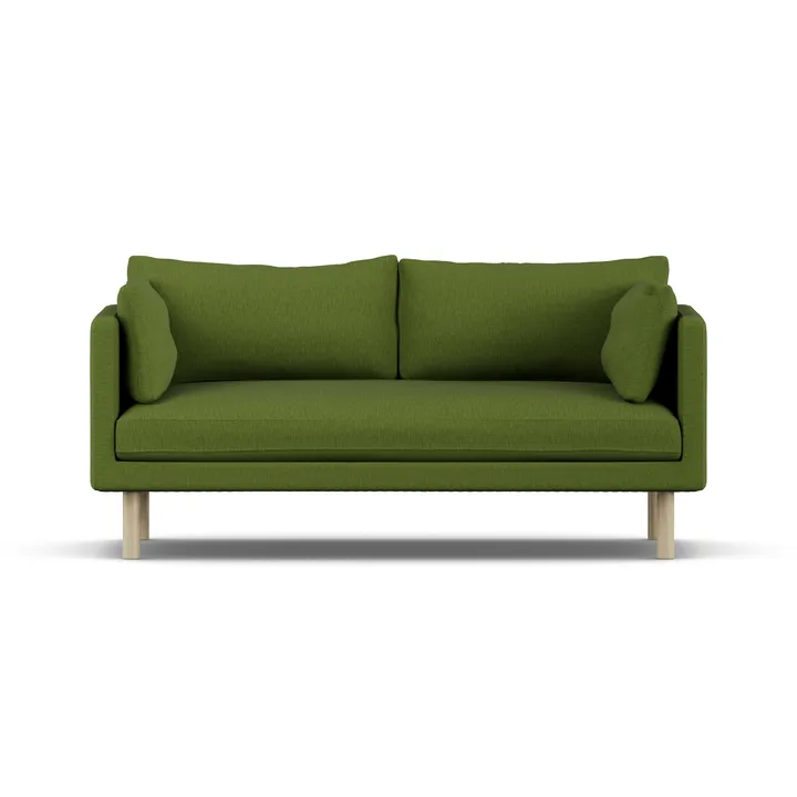Linnevik soffa - Luiza Green 3975-vitoljad ek, 2-sits - 1898