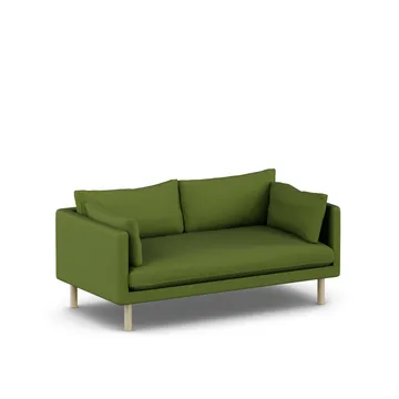 Linnevik soffa - Luiza Green 3975-vitoljad ek, 2-sits - 1898