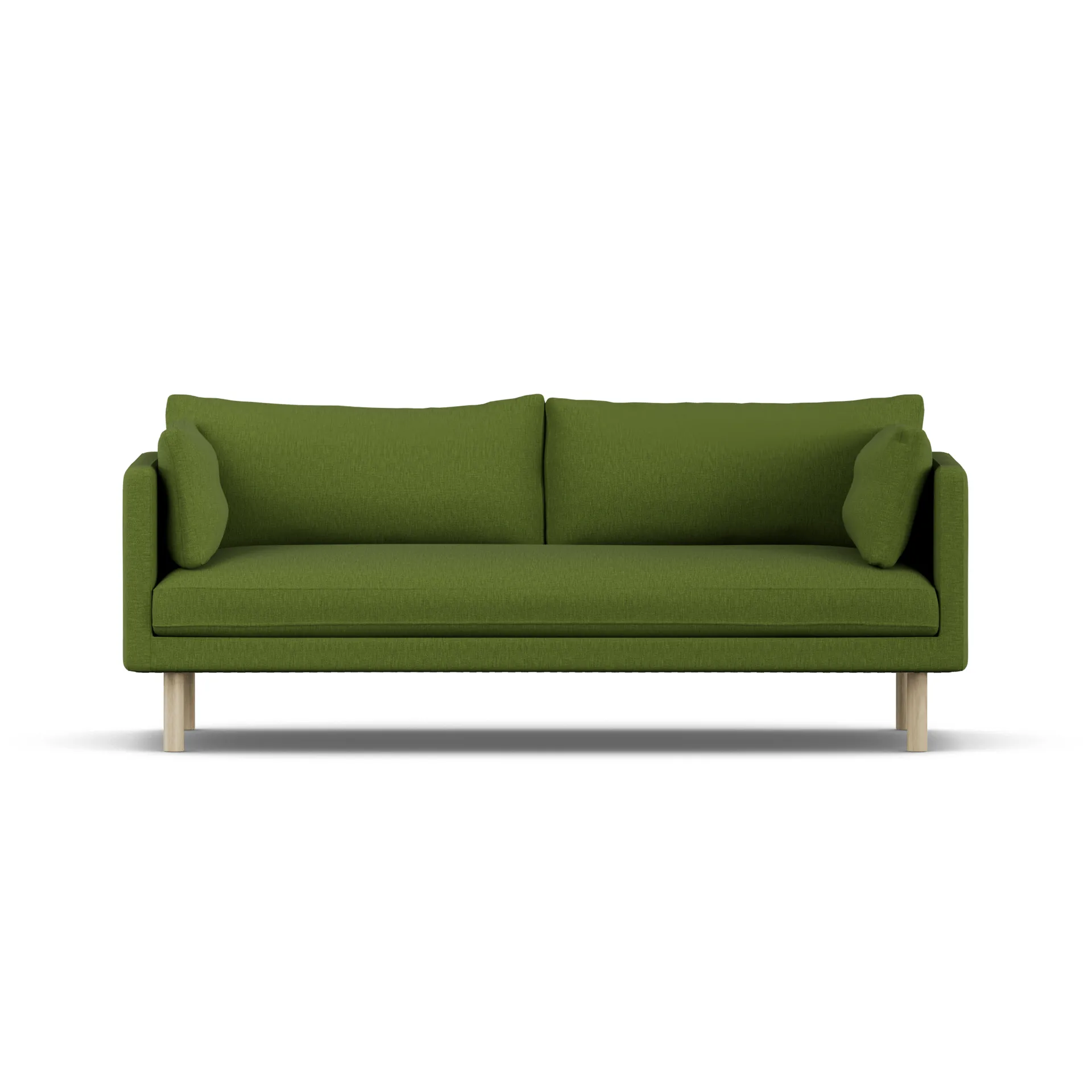 Linnevik soffa, Luiza Green 3975-vitoljad ek, 3-sits, utan kappa 1898