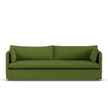 Linnevik soffa - Luiza Green 3975-vitoljad ek, 4-sits, med kappa - 1898