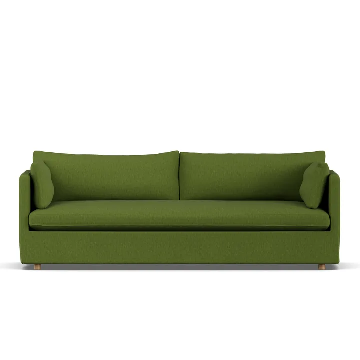 Linnevik soffa - Luiza Green 3975-vitoljad ek, 4-sits, med kappa - 1898