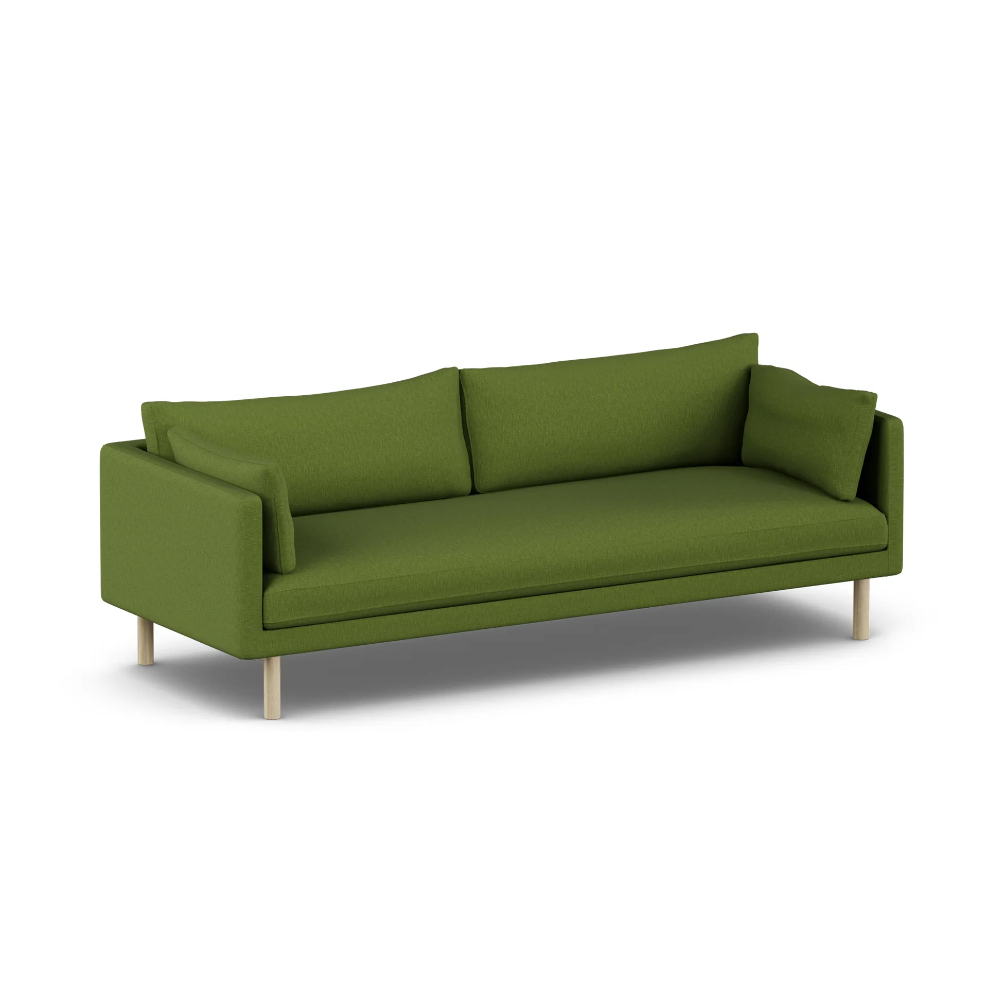 Linnevik soffa, Luiza Green 3975-vitoljad ek, 4-sits, utan kappa 1898