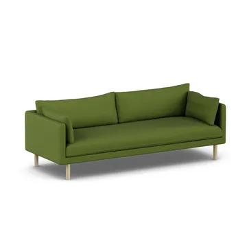 Linnevik soffa - Luiza Green 3975-vitoljad ek, 4-sits, utan kappa - 1898