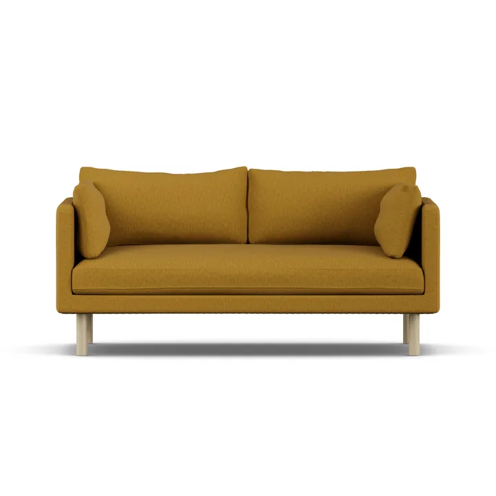 Linnevik soffa - Luiza Mustard 3972-vitoljad ek, 2-sits - 1898