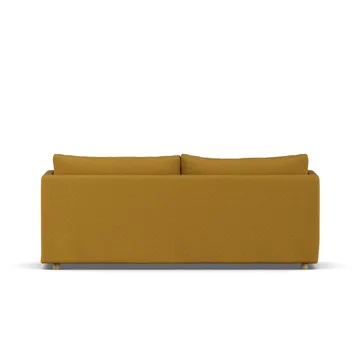 Linnevik soffa - Luiza Mustard 3972-vitoljad ek, 3-sits, med kappa - 1898