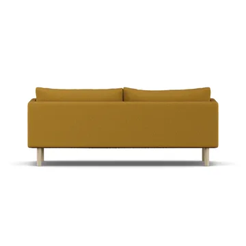 Linnevik soffa - Luiza Mustard 3972-vitoljad ek, 3-sits, utan kappa - 1898