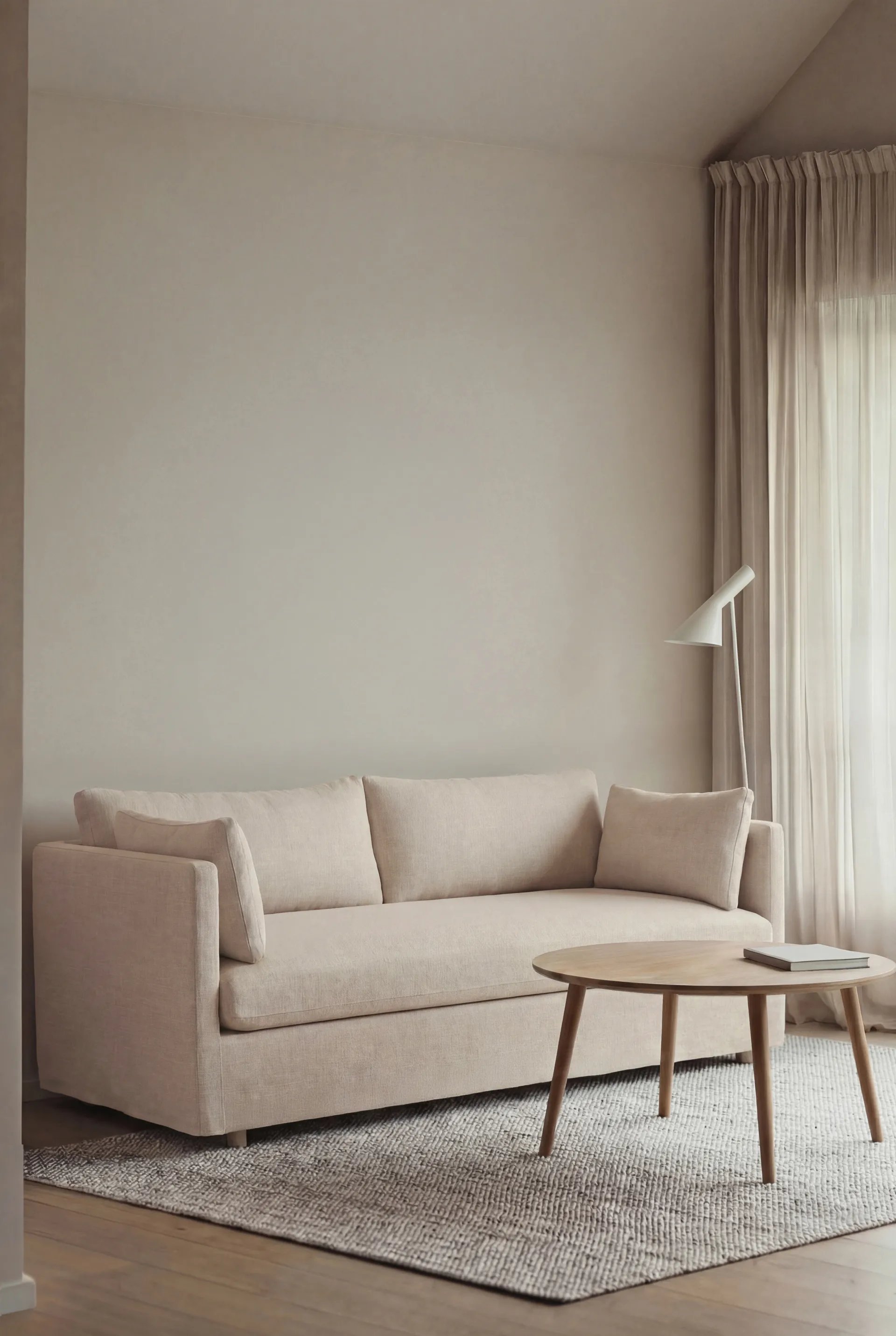 Linnevik soffa, Oslo Nature 1540-vitoljad ek, 2-sits, med kappa 1898