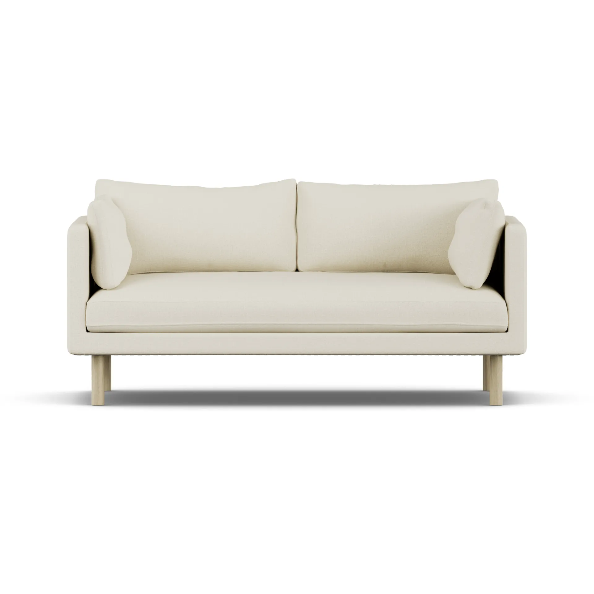 Linnevik soffa, Oslo Nature 1540-vitoljad ek, 2-sits, utan kappa 1898