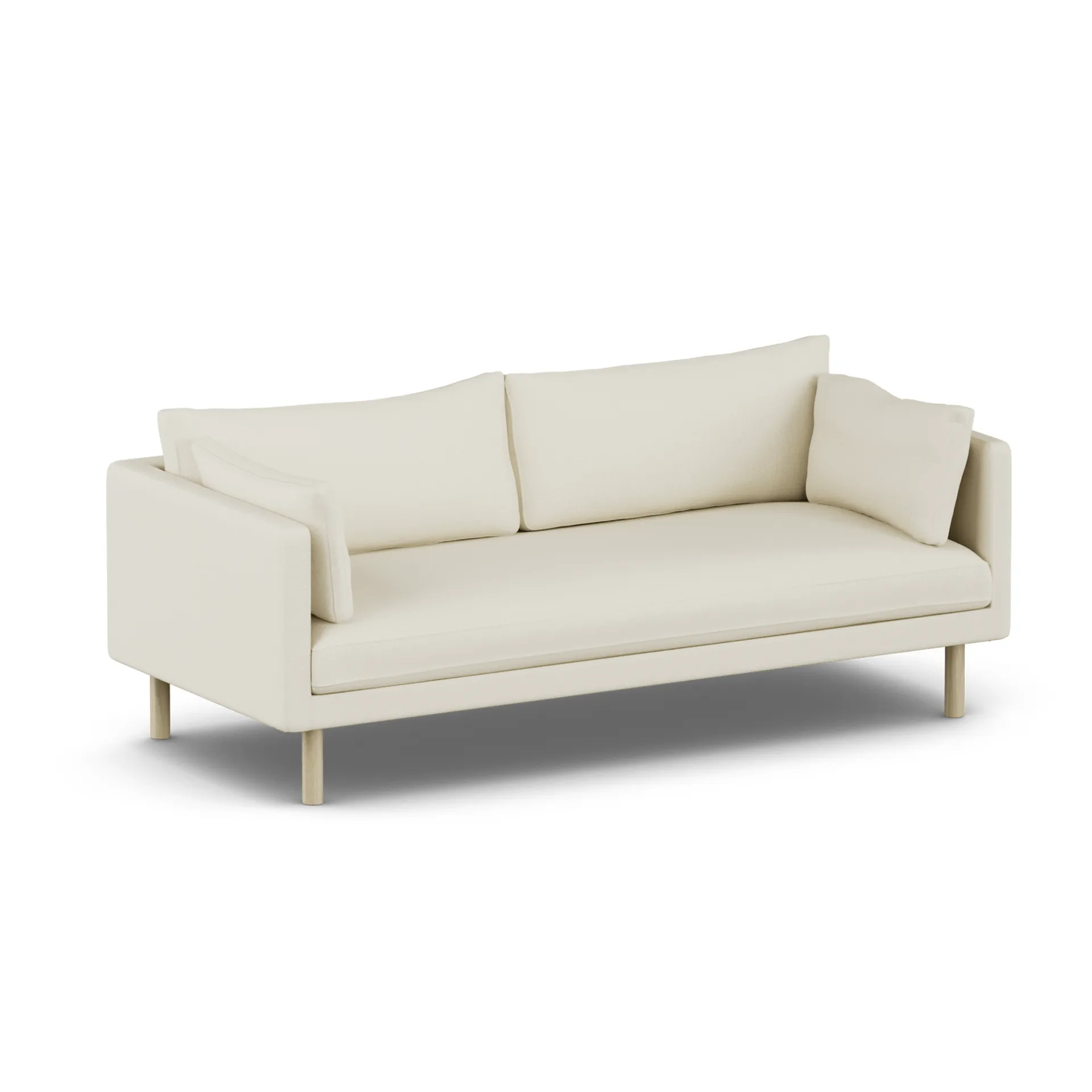 Linnevik soffa, Oslo Nature 1540-vitoljad ek, 3-sits, utan kappa 1898