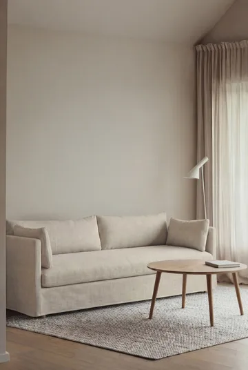 Linnevik soffa - Oslo Nature 1540-vitoljad ek, 4-sits, med kappa - 1898