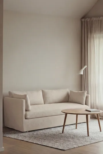 Linnevik soffa - Same Beige 6670-vitoljad ek, 2-sits, med kappa - 1898