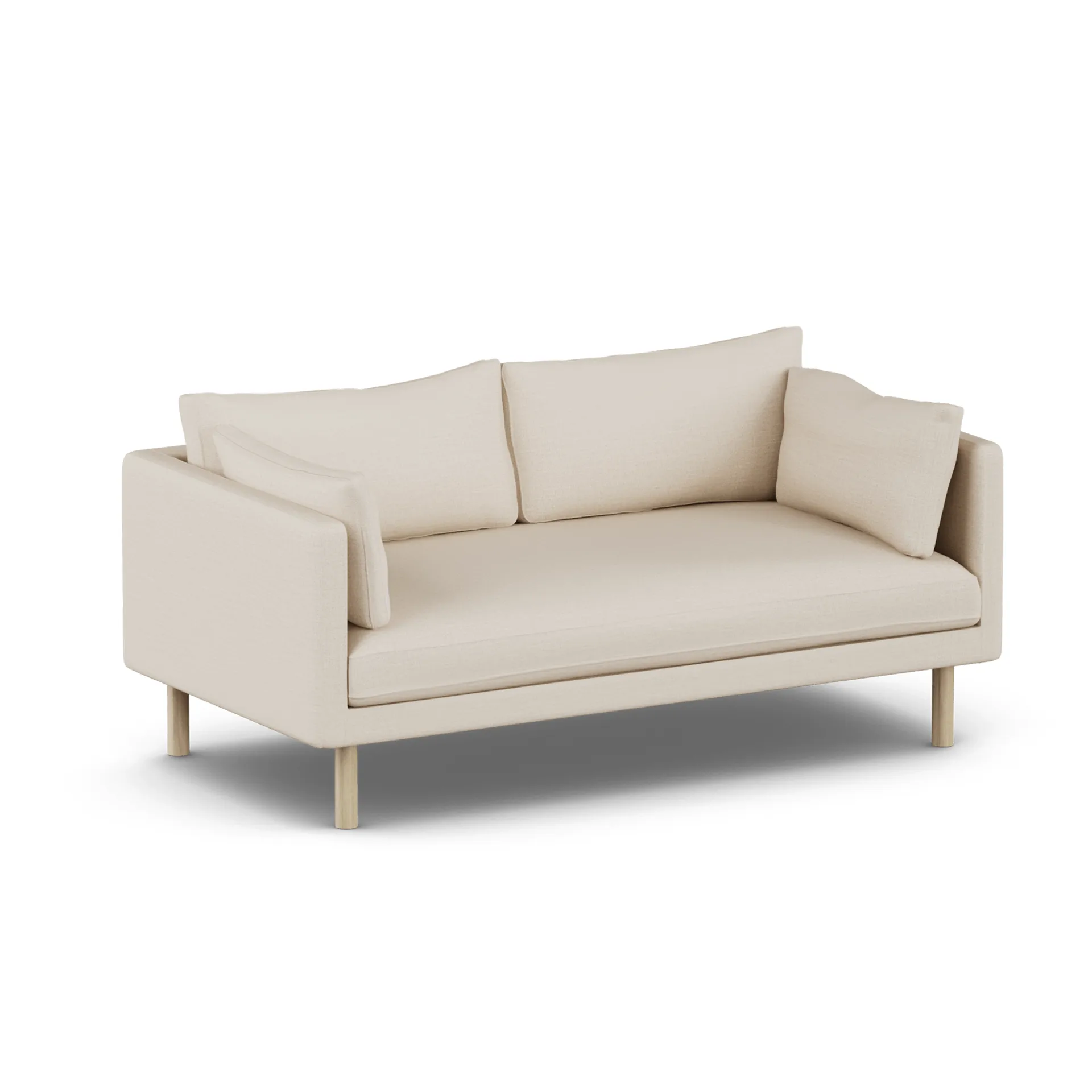 Linnevik soffa, Same Beige 6670-vitoljad ek, 2-sits, utan kappa 1898