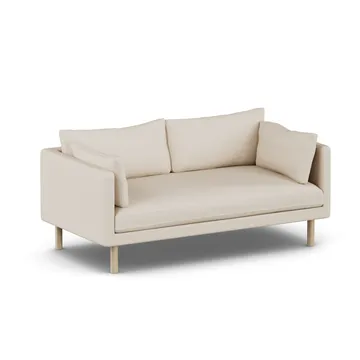 Linnevik soffa - Same Beige 6670-vitoljad ek, 2-sits, utan kappa - 1898