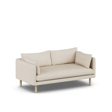 Linnevik soffa - Same Beige 6670-vitoljad ek, 2-sits - 1898