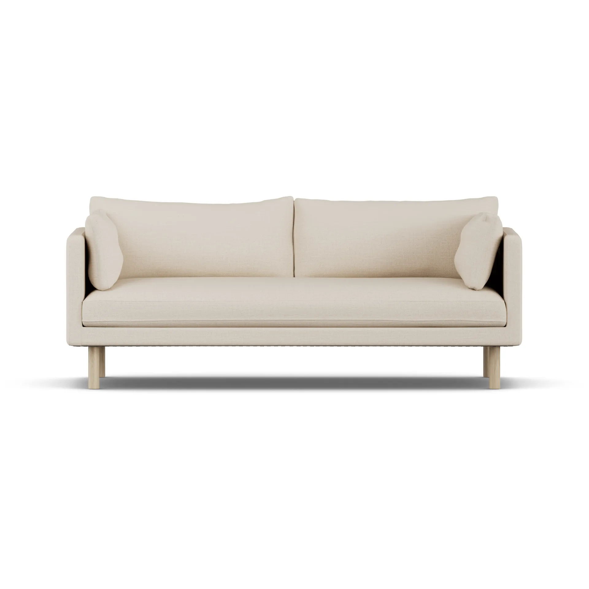 Linnevik soffa, Same Beige 6670-vitoljad ek, 3-sits, utan kappa 1898