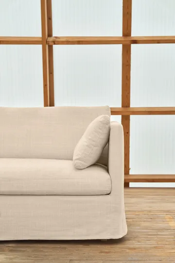 Linnevik soffa - Same Beige 6670-vitoljad ek, 4-sits, med kappa - 1898