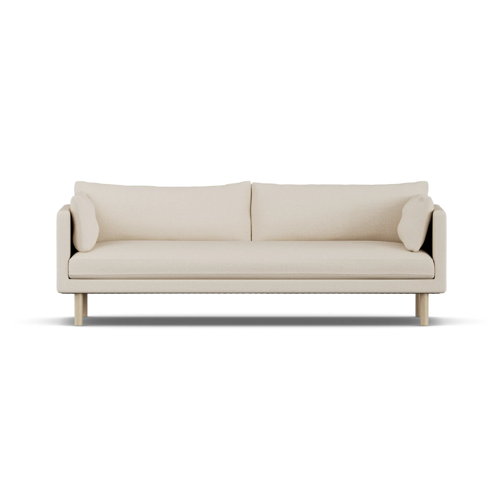 Linnevik soffa, Same Beige 6670-vitoljad ek, 4-sits, utan kappa 1898