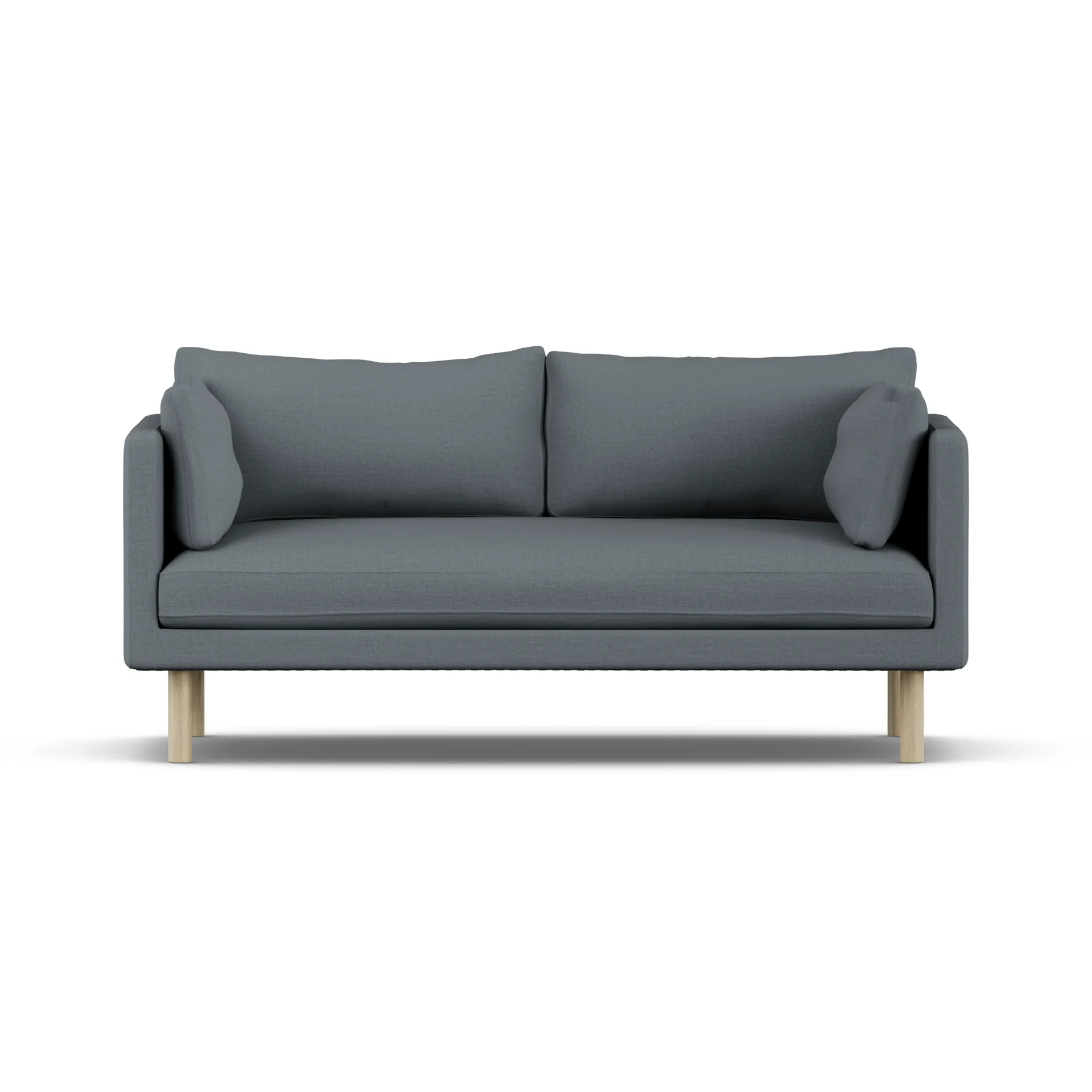 Linnevik soffa, Same Blue 6678-vitoljad ek, 2-sits, utan kappa 1898