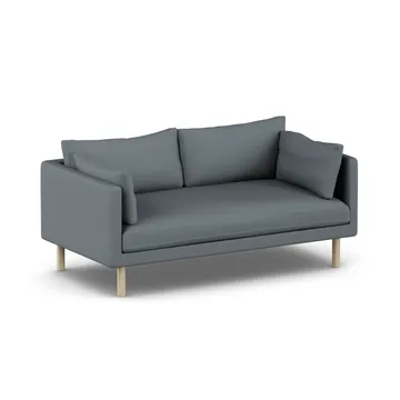 Linnevik soffa - Same Blue 6678-vitoljad ek, 2-sits, utan kappa - 1898