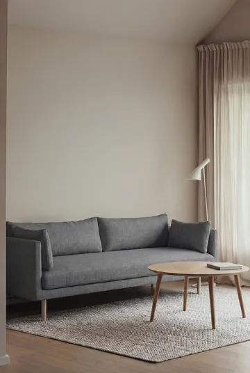 Linnevik soffa - Same Blue 6678-vitoljad ek, 4-sits - 1898