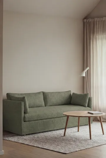 Linnevik soffa - Same Forest 6677-vitoljad ek, 3-sits, med kappa - 1898