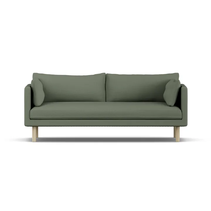 Linnevik soffa - Same Forest 6677-vitoljad ek, 3-sits, utan kappa - 1898