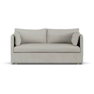 Linnevik soffa - Same Grey 6673-vitoljad ek, 2-sits, med kappa - 1898