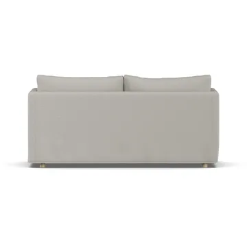 Linnevik soffa - Same Grey 6673-vitoljad ek, 2-sits, med kappa - 1898