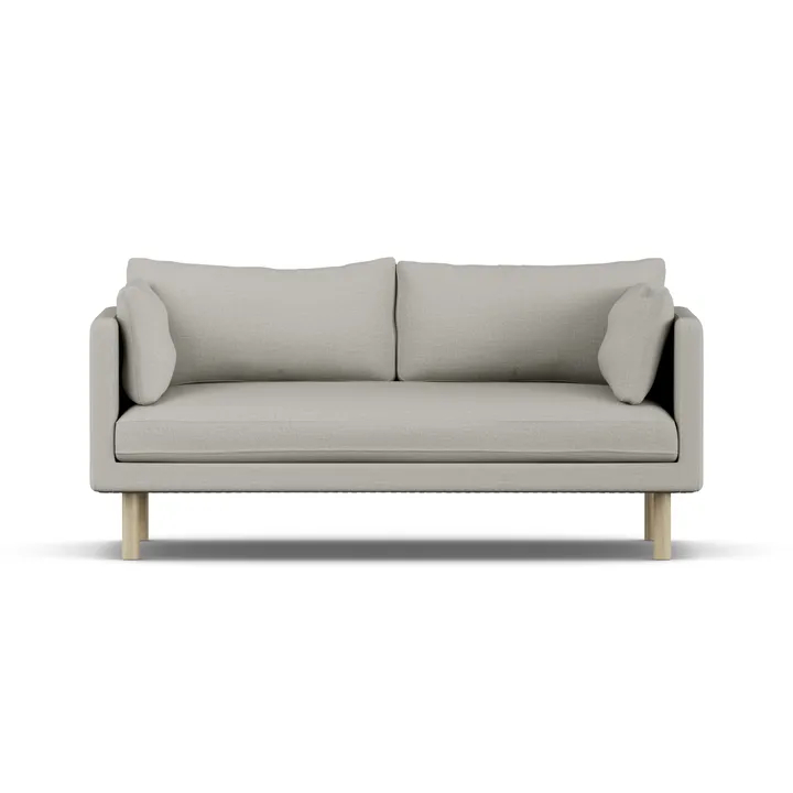Linnevik soffa - Same Grey 6673-vitoljad ek, 2-sits - 1898