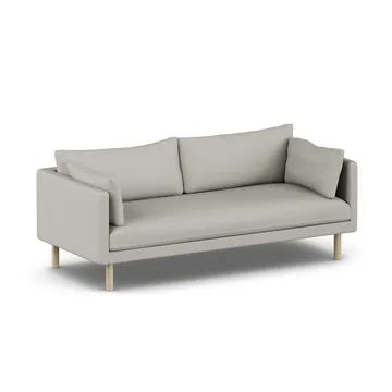 Linnevik soffa - Same Grey 6673-vitoljad ek, 3-sits, utan kappa - 1898