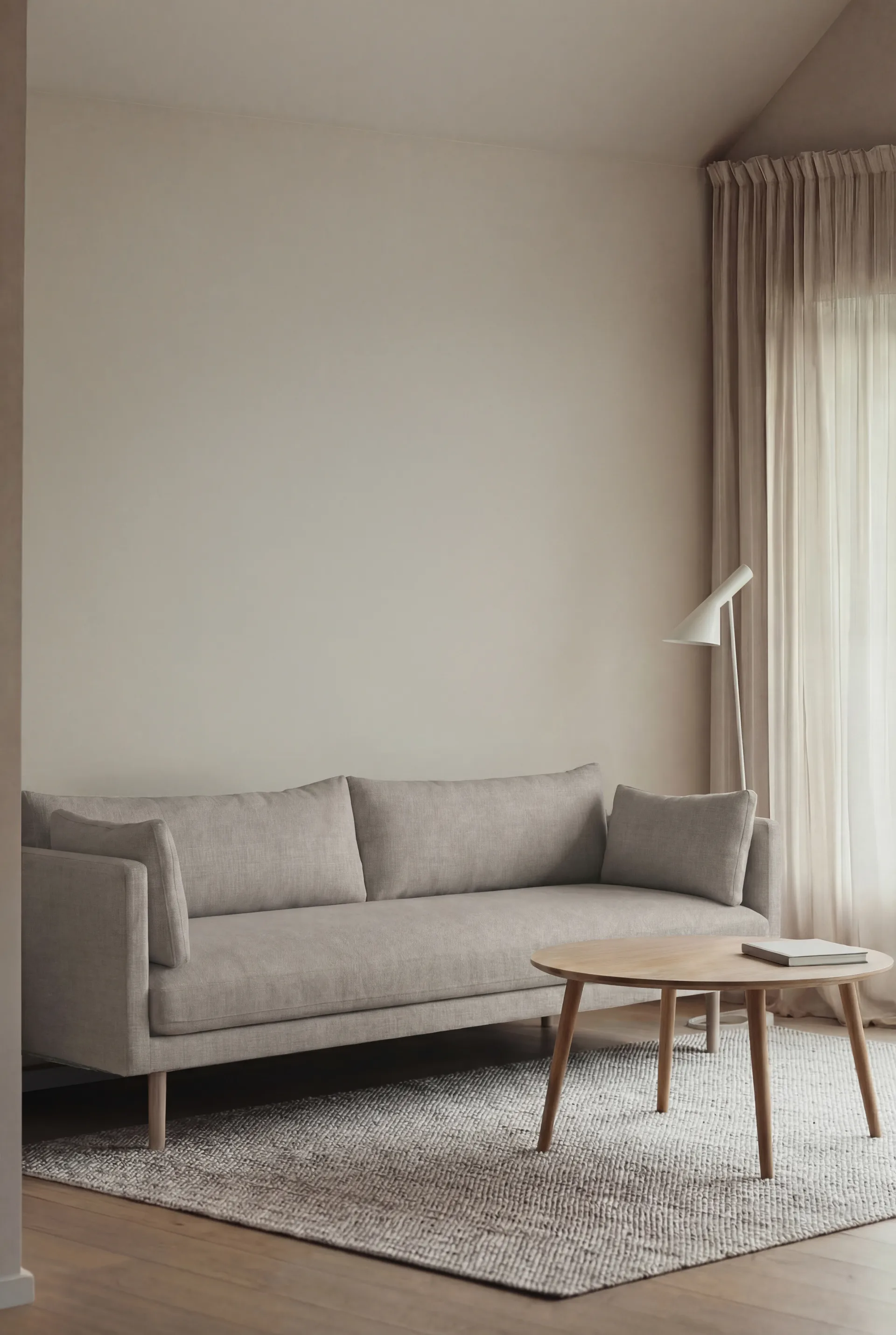 Linnevik soffa, Same Grey 6673-vitoljad ek, 4-sits 1898