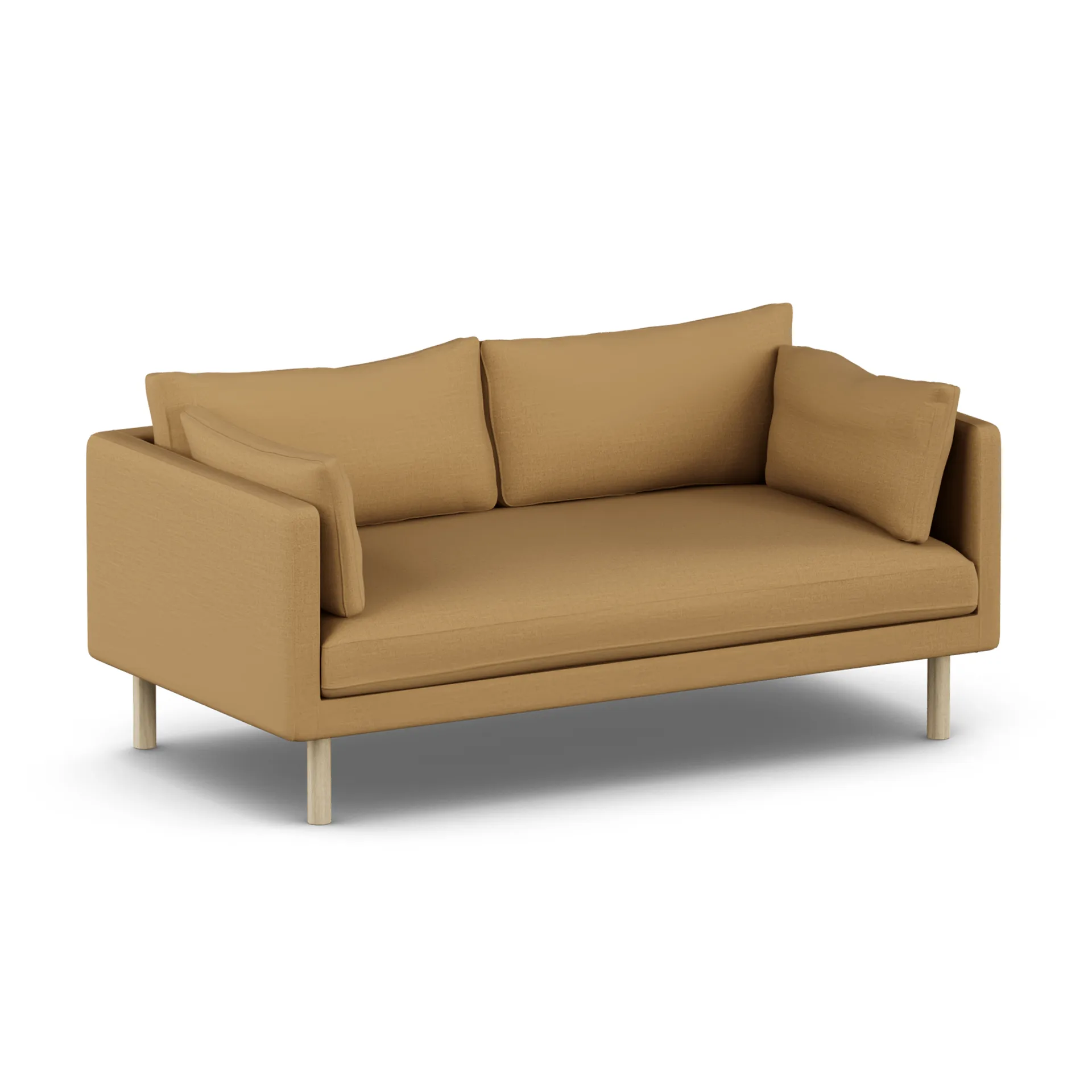 Linnevik soffa, Same Ochre 6676-vitoljad ek, 2-sits, utan kappa 1898
